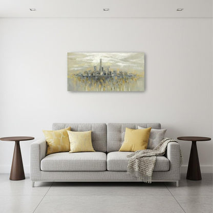 Artistic Manhattan City Skyline Unframed Print Wall Art HomeRoots