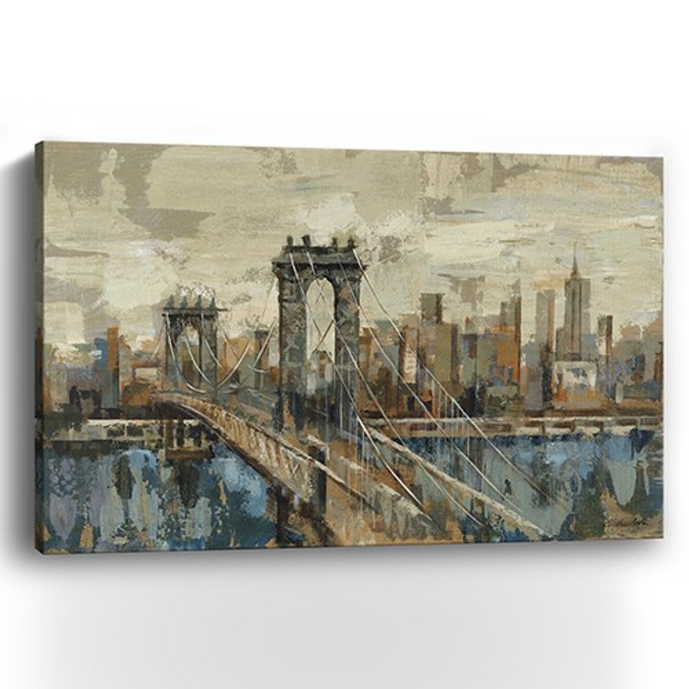 Vintage Inspired Nyc City Skyline Unframed Print Wall Art — view 3
