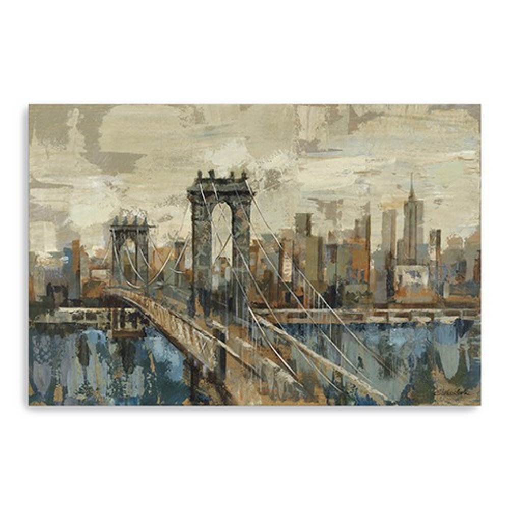 Vintage Inspired Nyc City Skyline Unframed Print Wall Art — view 5