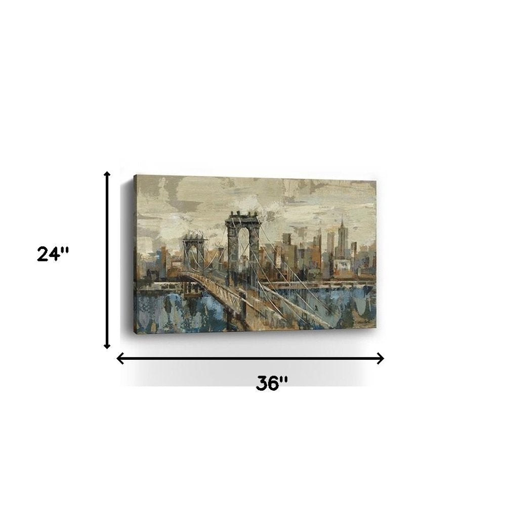 Vintage Inspired Nyc City Skyline Unframed Print Wall Art HomeRoots