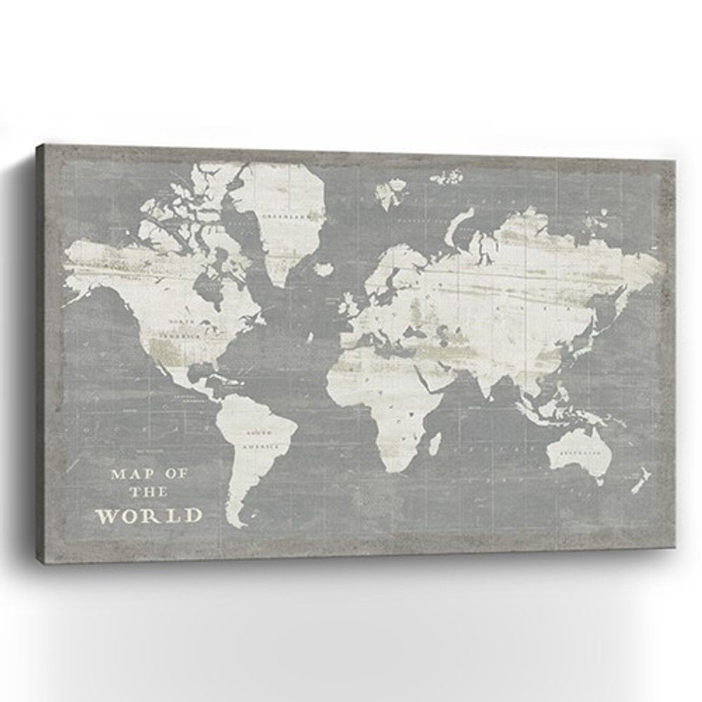 24" Minimalist World Map Canvas Wall Art — view 4