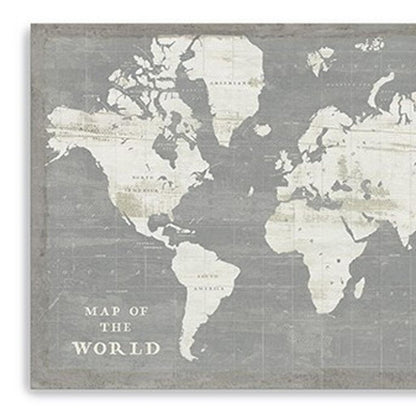 24" Minimalist World Map Canvas Wall Art HomeRoots