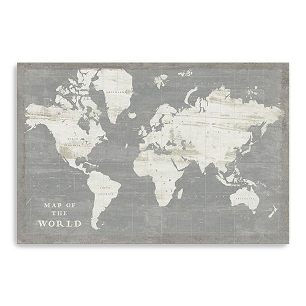 24" Minimalist World Map Canvas Wall Art — view 14