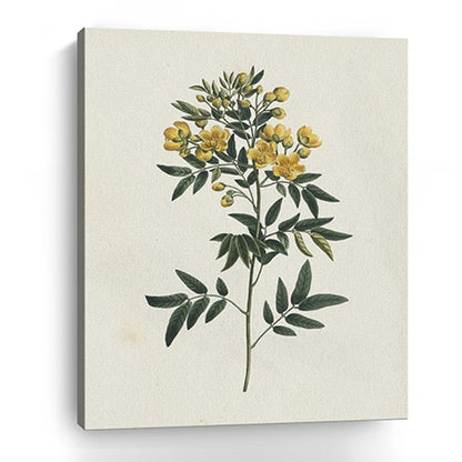 Singular Yellow Blossom Branch Unframed Print Wall Art HomeRoots