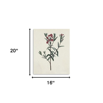 Singular Red Blossom Branch Unframed Print Wall Art HomeRoots