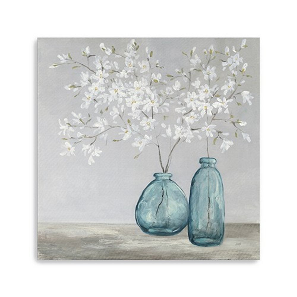 White Spring Flowers Unframed Print Wall Art — view 2