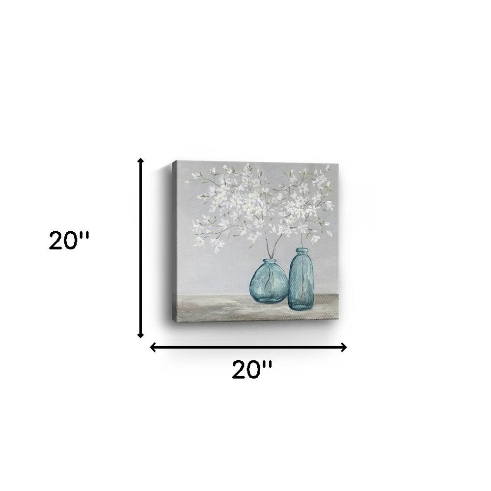 White Spring Flowers Unframed Print Wall Art — view 4