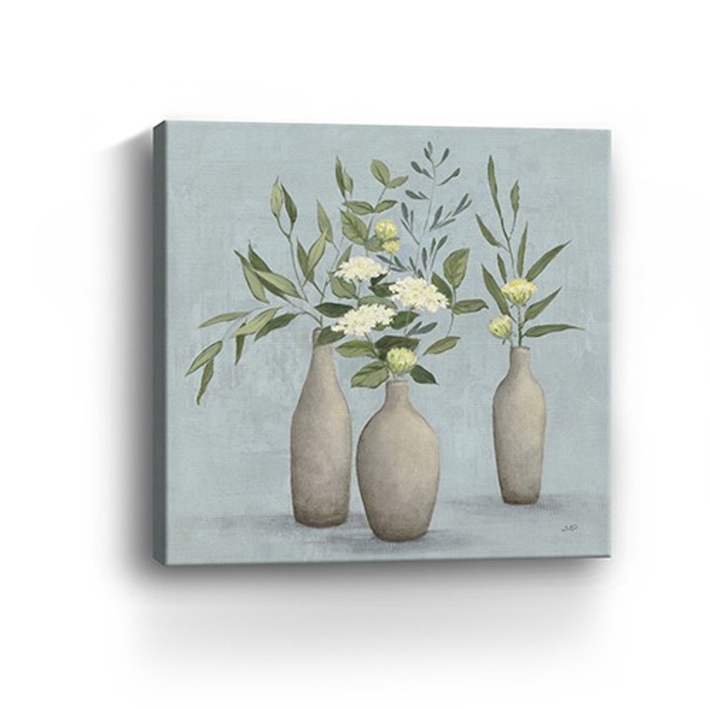 Bohemian Flowers In Ceramic Vases Unframed Print Wall Art — view 3