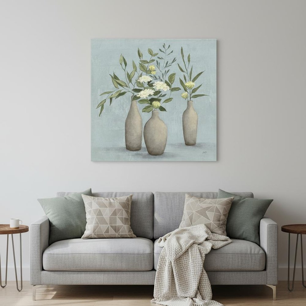 Bohemian Flowers In Ceramic Vases Unframed Print Wall Art HomeRoots