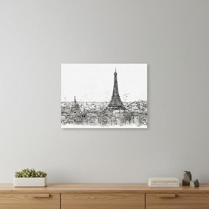 Monochrome Paris Rooftops Sketch Unframed Print Wall Art HomeRoots