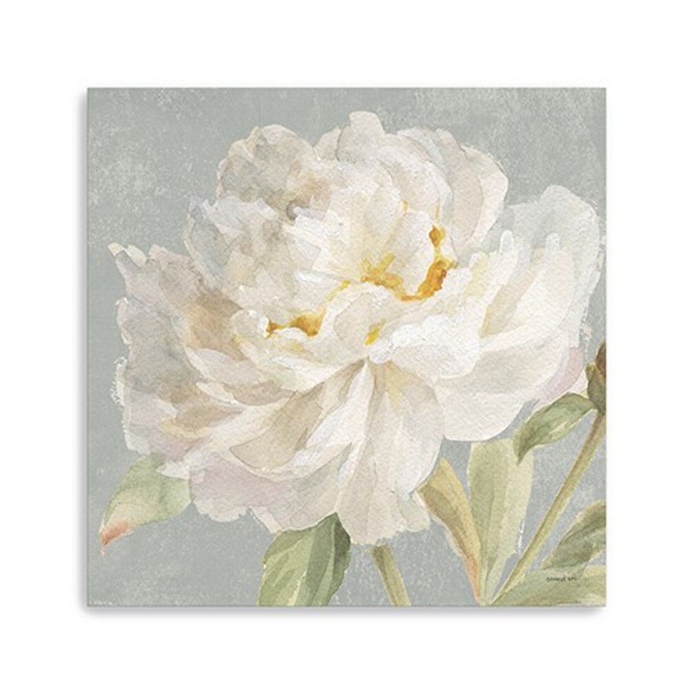 Angelic White Peony Flower Unframed Print Wall Art — view 3