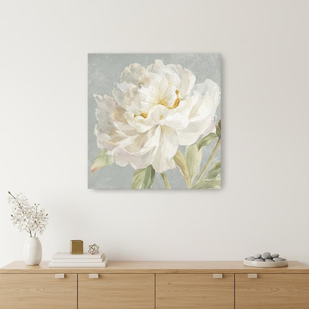 Angelic White Peony Flower Unframed Print Wall Art HomeRoots