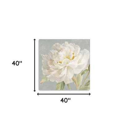 Angelic White Peony Flower Unframed Print Wall Art HomeRoots