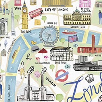 Fun Illustrated London Map Unframed Print Wall Art HomeRoots
