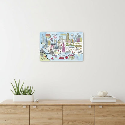 Fun Illustrated Nyc Map Unframed Print Wall Art HomeRoots