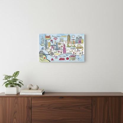 Fun Illustrated Nyc Map Unframed Print Wall Art HomeRoots