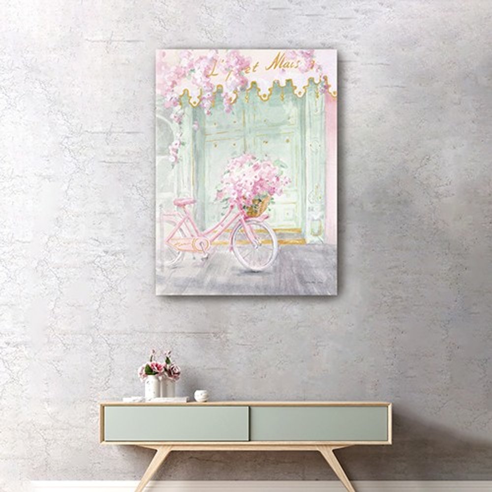 Pretty Pastel Pink Paris Unframed Print Wall Art — view 8
