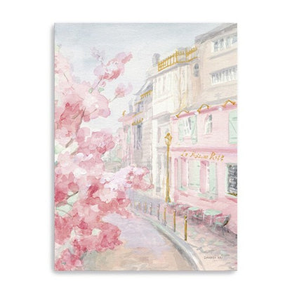 Pretty Pastel Pink Paris Street Unframed Print Wall Art HomeRoots