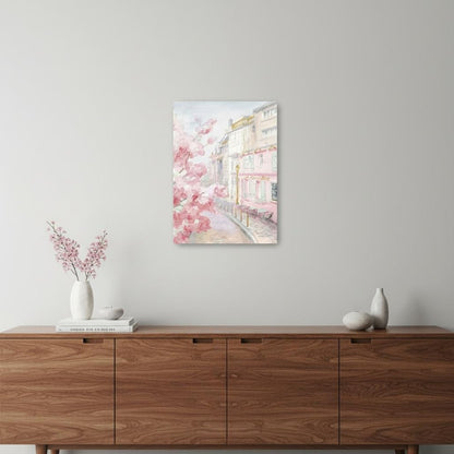 Pretty Pastel Pink Paris Street Unframed Print Wall Art HomeRoots