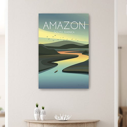 24" x 16" Vibrant South American Amazon Canvas Wall Art HomeRoots
