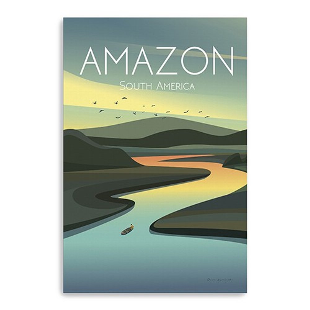24" x 16" Vibrant South American Amazon Canvas Wall Art HomeRoots