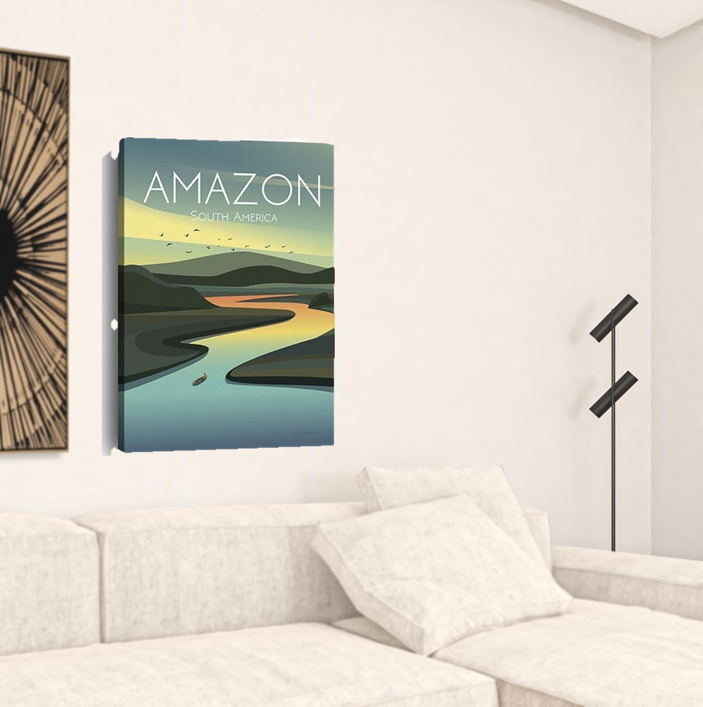 24" x 16" Vibrant South American Amazon Canvas Wall Art