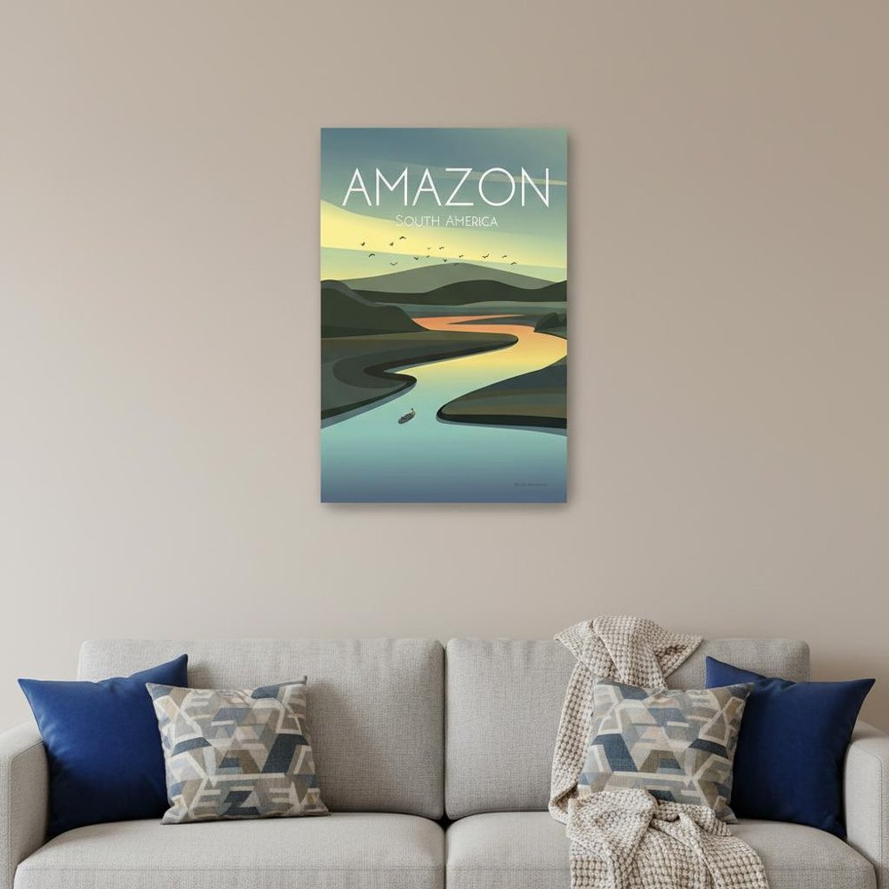 24" x 16" Vibrant South American Amazon Canvas Wall Art HomeRoots