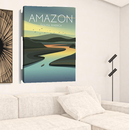 24" x 16" Vibrant South American Amazon Canvas Wall Art