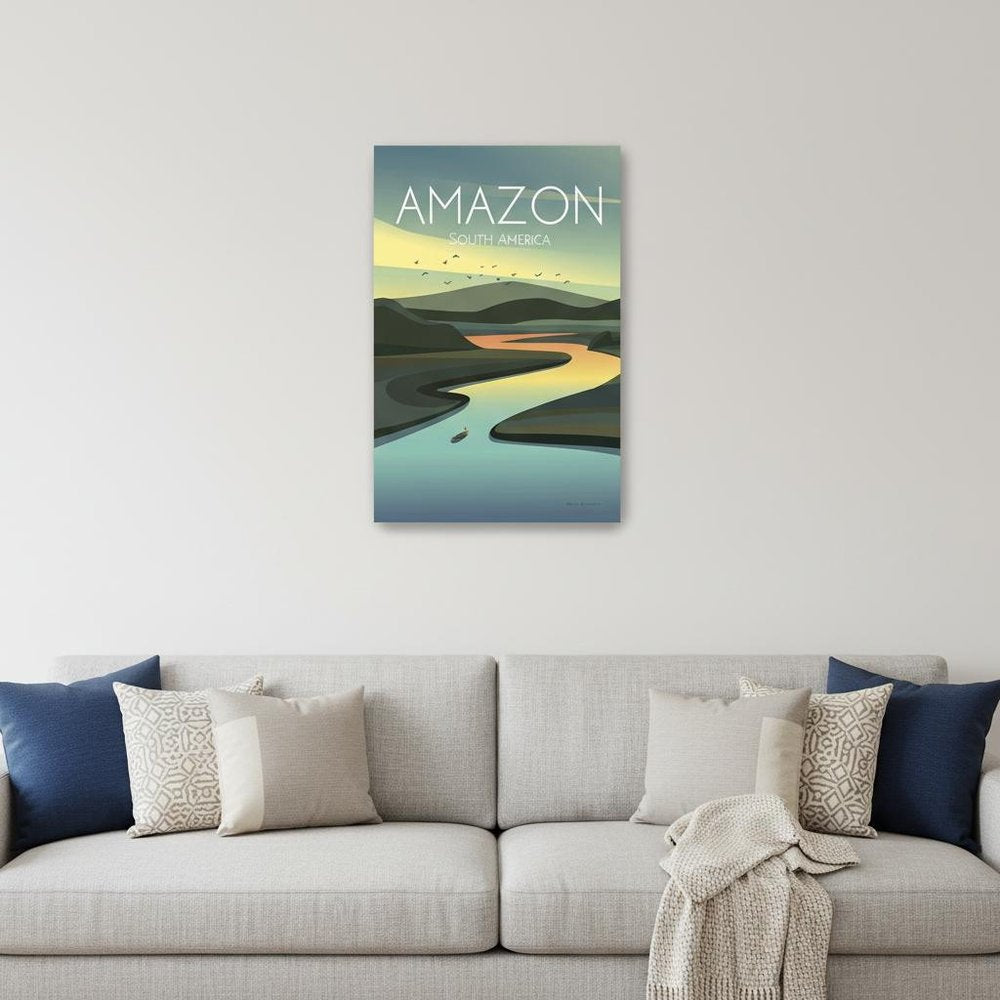 24" x 16" Vibrant South American Amazon Canvas Wall Art HomeRoots