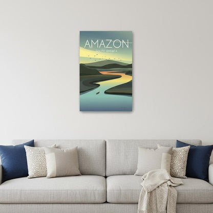24" x 16" Vibrant South American Amazon Canvas Wall Art HomeRoots
