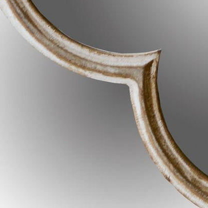 10" Natural Brown With Whitewash Square Wall Mounted Accent Mirror HomeRoots