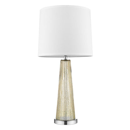 29" Champagne Glass Buffet Lamp With Off White Empire Shade HomeRoots