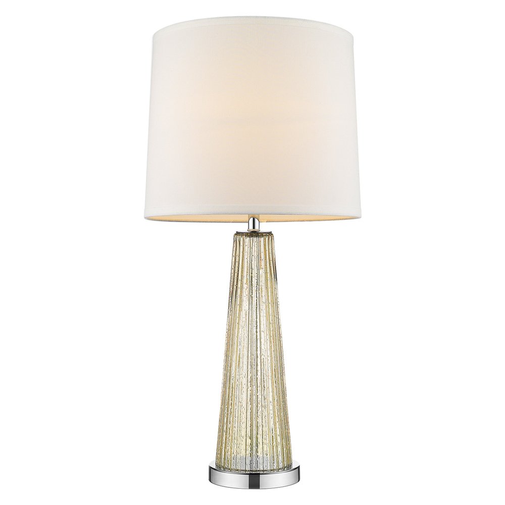 29" Champagne Glass Buffet Lamp With Off White Empire Shade HomeRoots
