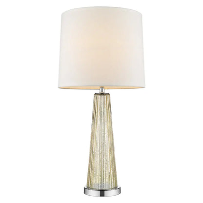 29" Champagne Glass Buffet Lamp With Off White Empire Shade HomeRoots