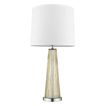 29" Champagne Glass Buffet Lamp With Off White Empire Shade HomeRoots