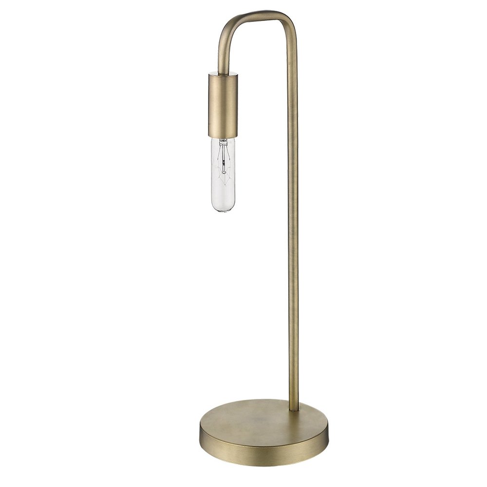 26" Brass Metal Table Lamp HomeRoots