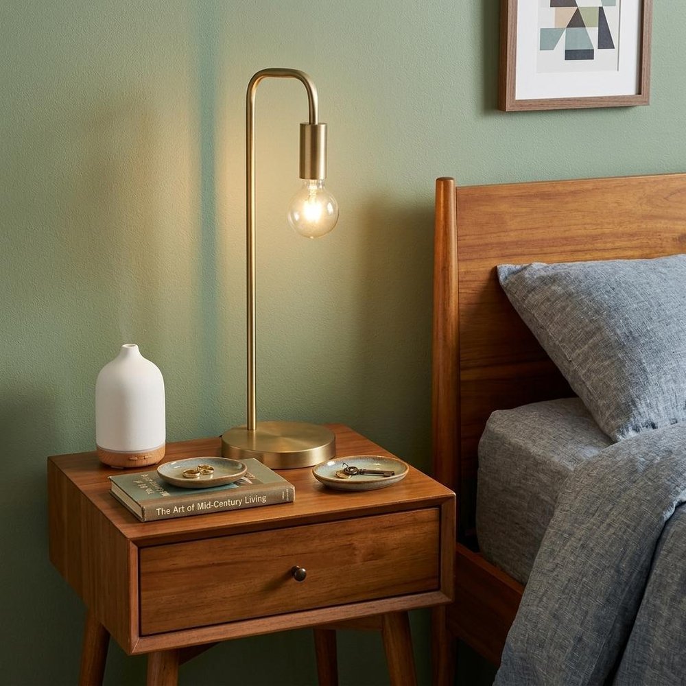 26" Brass Metal Table Lamp HomeRoots