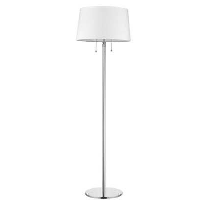 59" Floor Lamp With White Linen Empire Shade HomeRoots