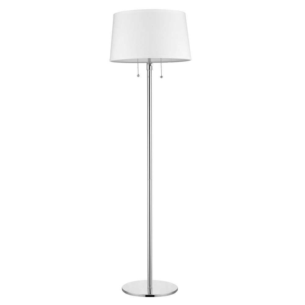59" Floor Lamp With White Linen Empire Shade — view 4
