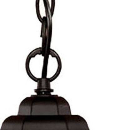 Antique Black Textured Glass Lantern Hanging Light HomeRoots