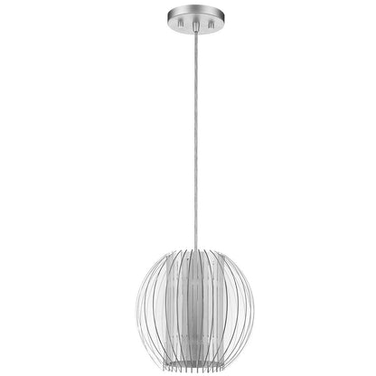 Acrylic and Steel Shade Hanging Globe Light