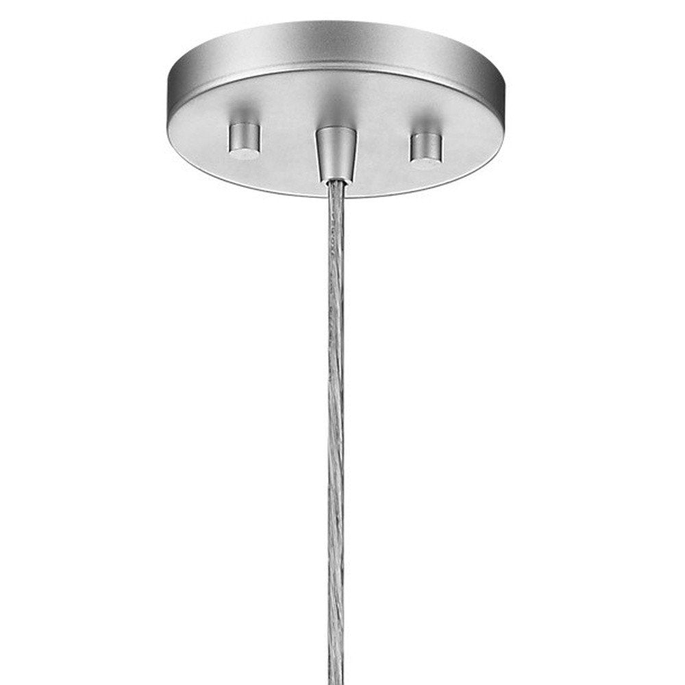 Acrylic and Steel Shade Hanging Globe Light — view 4