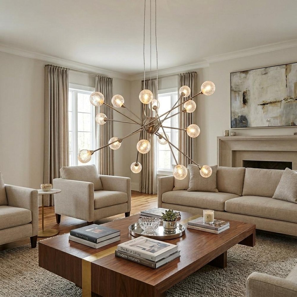 Modern Multi Light Geometric Hanging Chandelier Light HomeRoots
