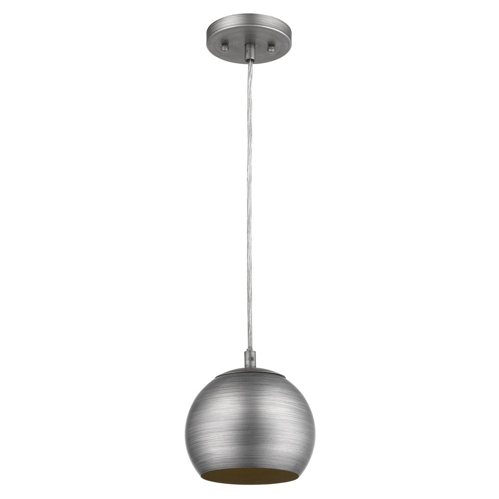 Light Gray and Gold Hanging Dome Light — view 1