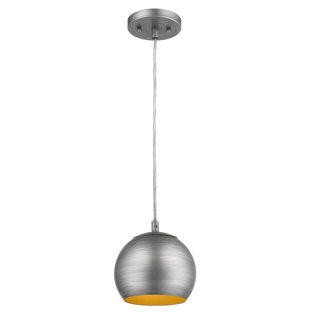 Light Gray and Gold Hanging Dome Light — view 2