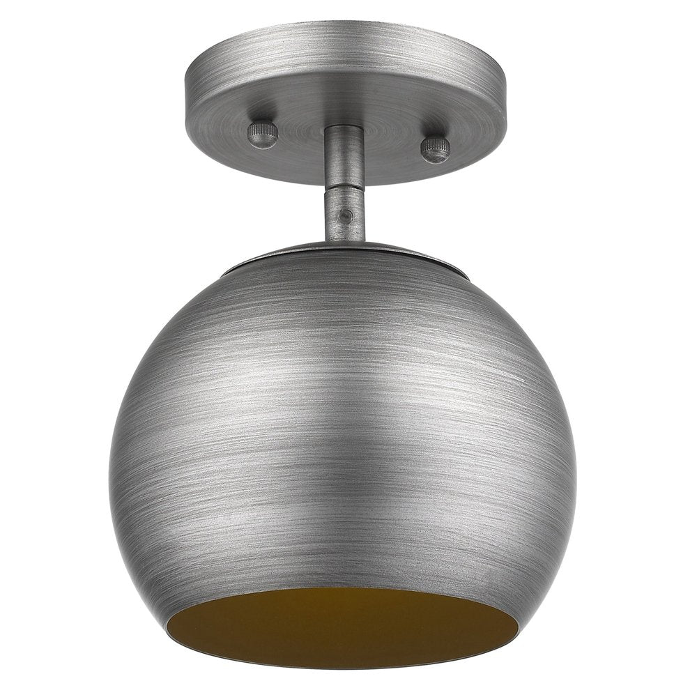 Light Gray and Gold Hanging Dome Light — view 3