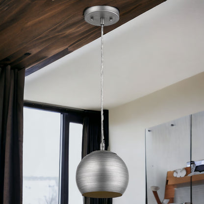 Light Gray and Gold Hanging Dome Light