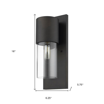 16" Metal and Glass Flush Mounted Sconce HomeRoots