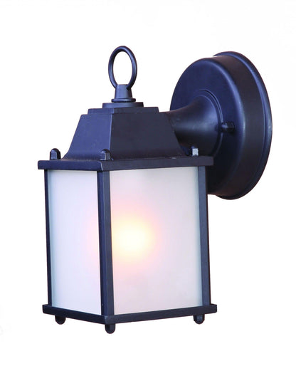 Matte Black Hanging Frosted Glass Lantern Wall Light - FurniFindUSA