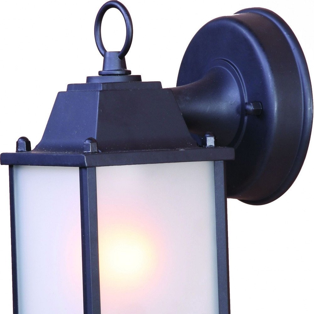 Matte Black Hanging Frosted Glass Lantern Wall Light HomeRoots